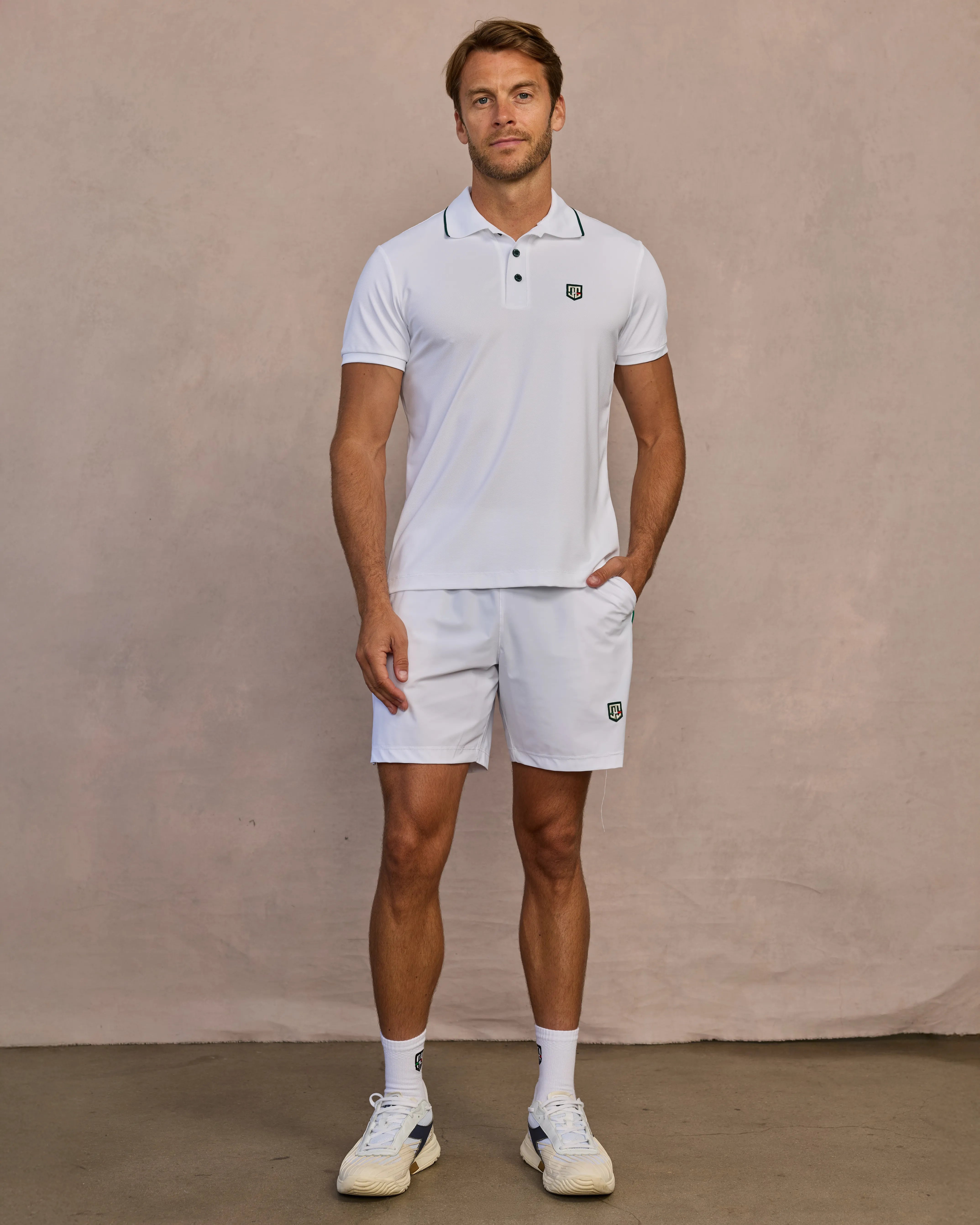 Retro IV Polo - Bianco / Terra
