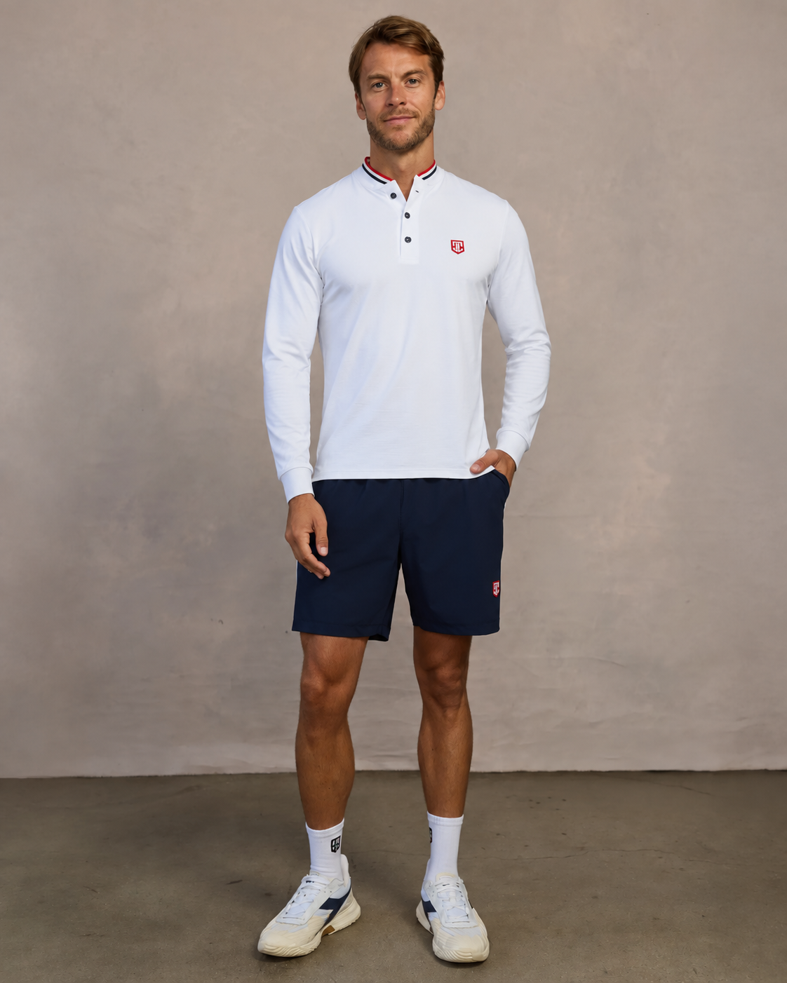 Americana Henley L/S - Bianco