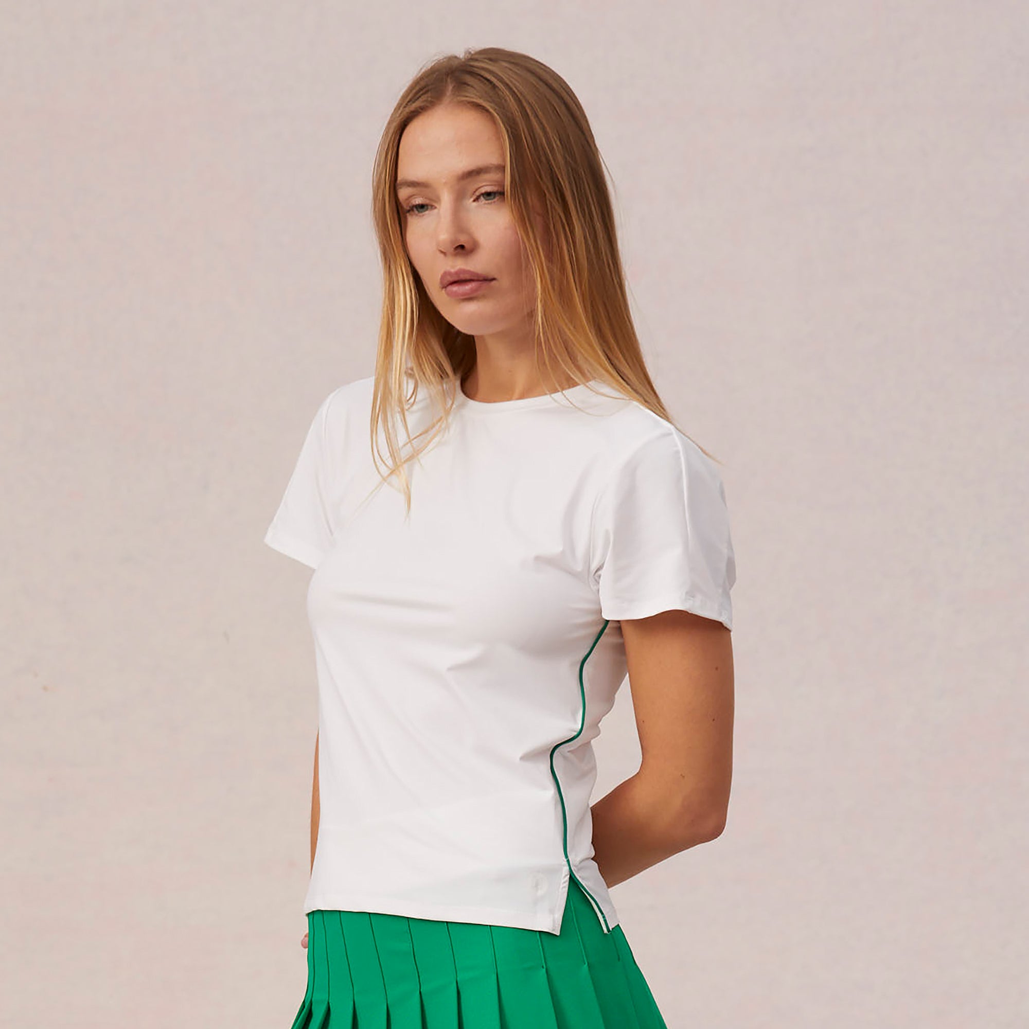 DonnaSport Le Club Crew - Bianco / Verde