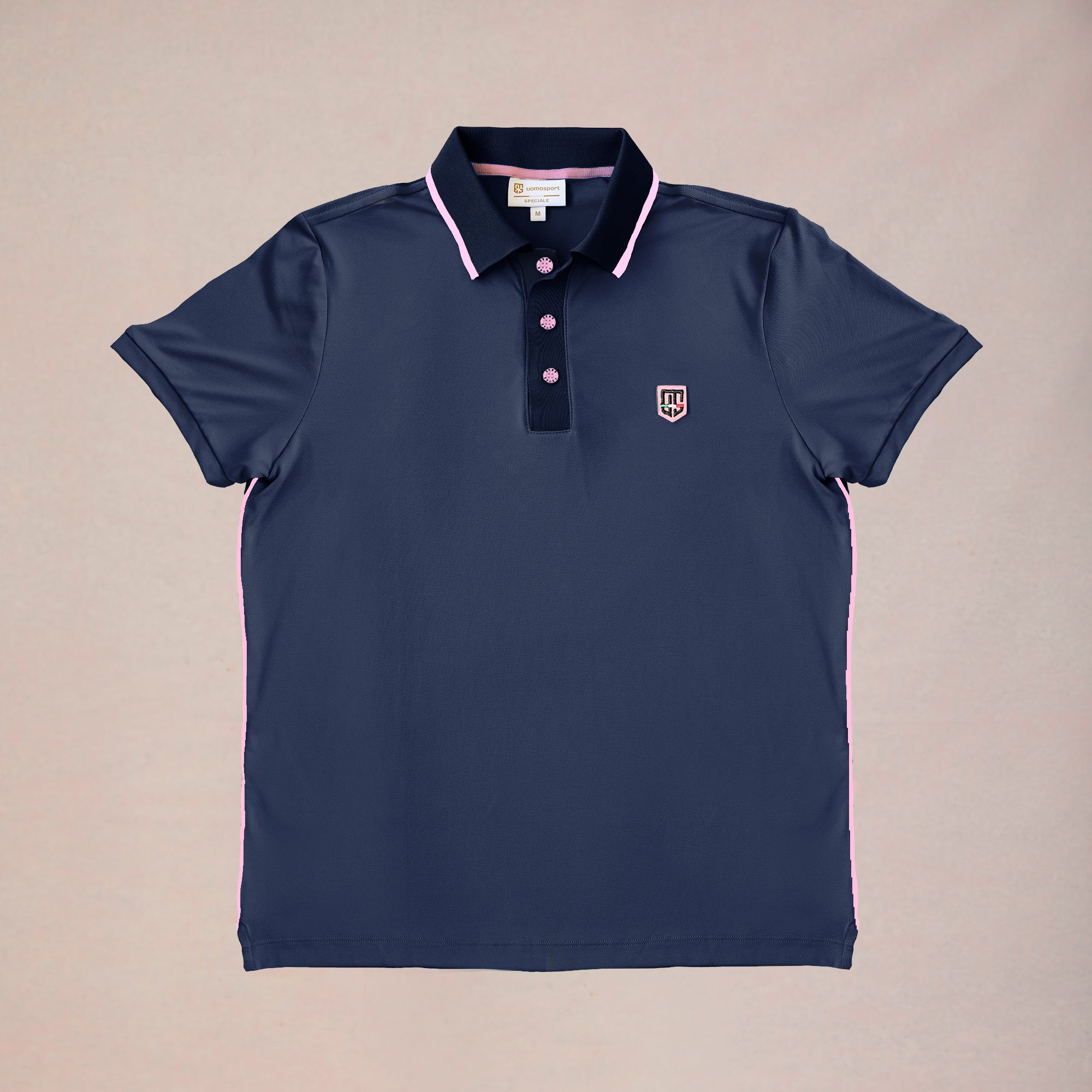 Retro IV Polo - Oceano di Mezzanotte / Bermuda Pink