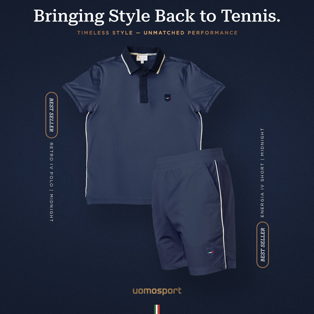 Retro IV Polo - Oceano di Mezzanotte / Oak