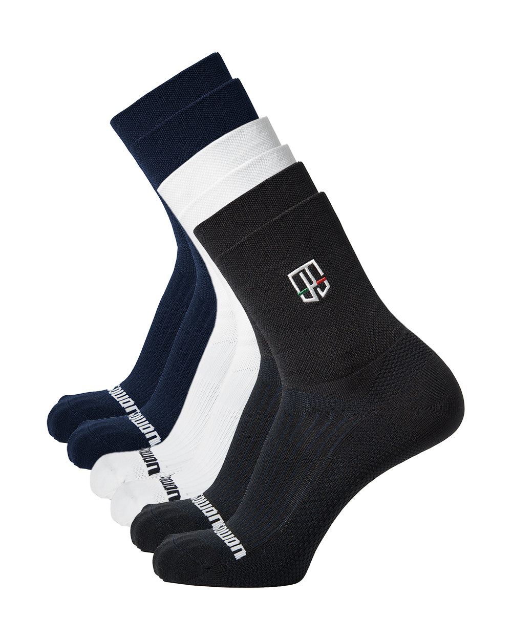 3-Pack Black Microfiber Socks - Nero