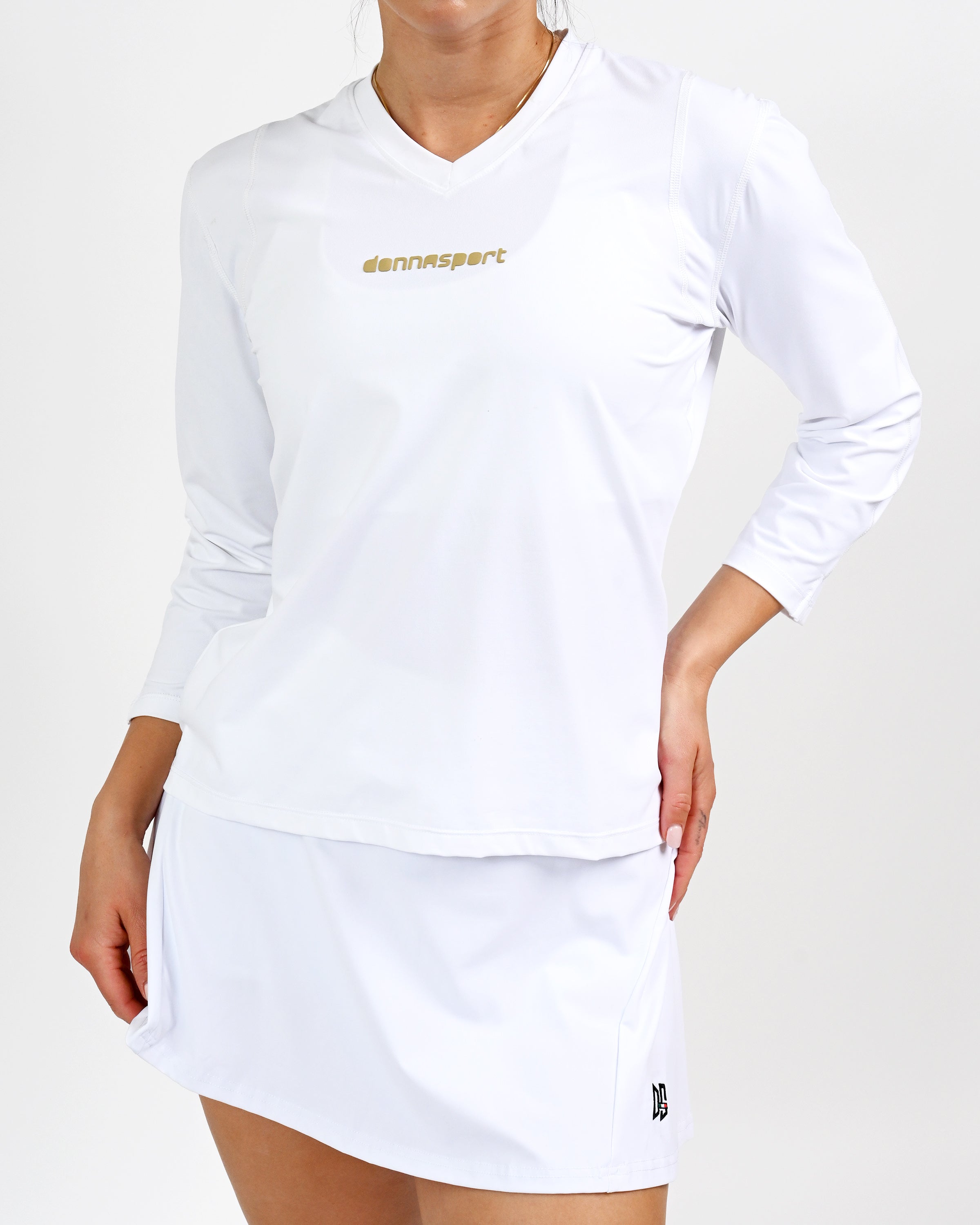 DonnaSport 3/4 Sleeve Techno Crew