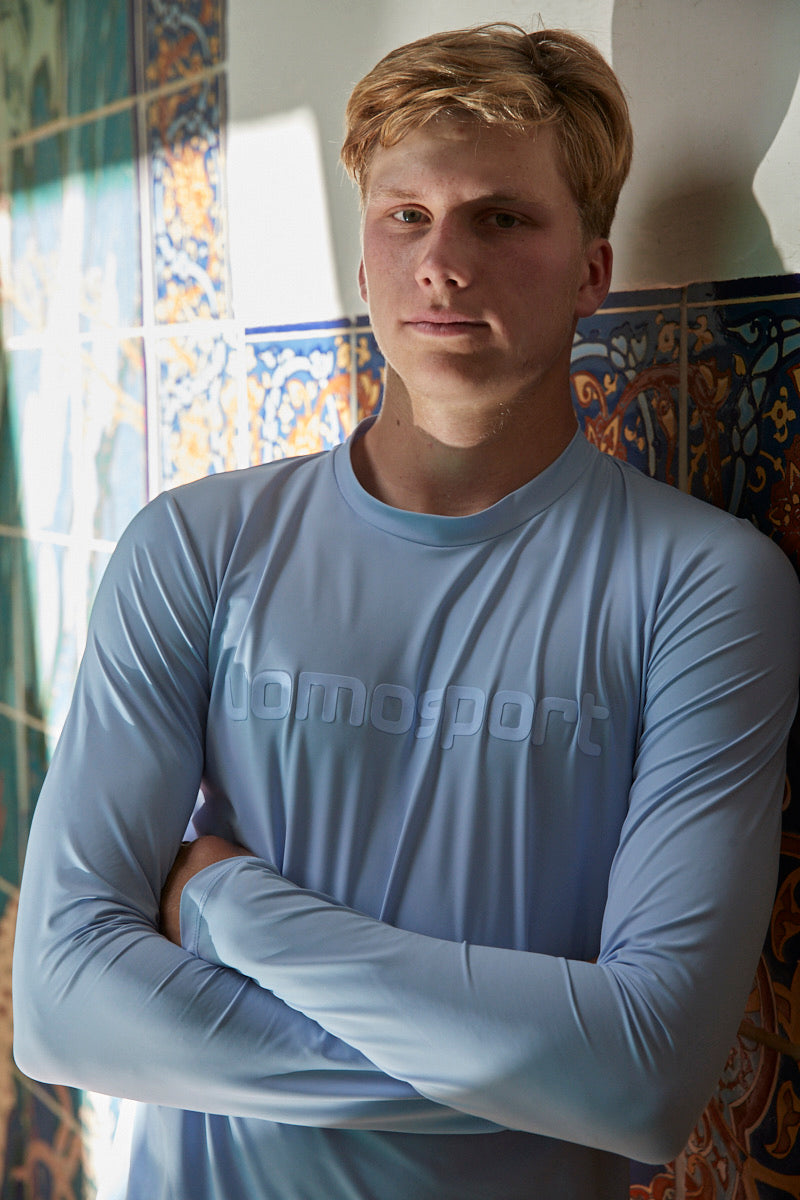 Long Sleeve High Performance Crew - Blu Polvere