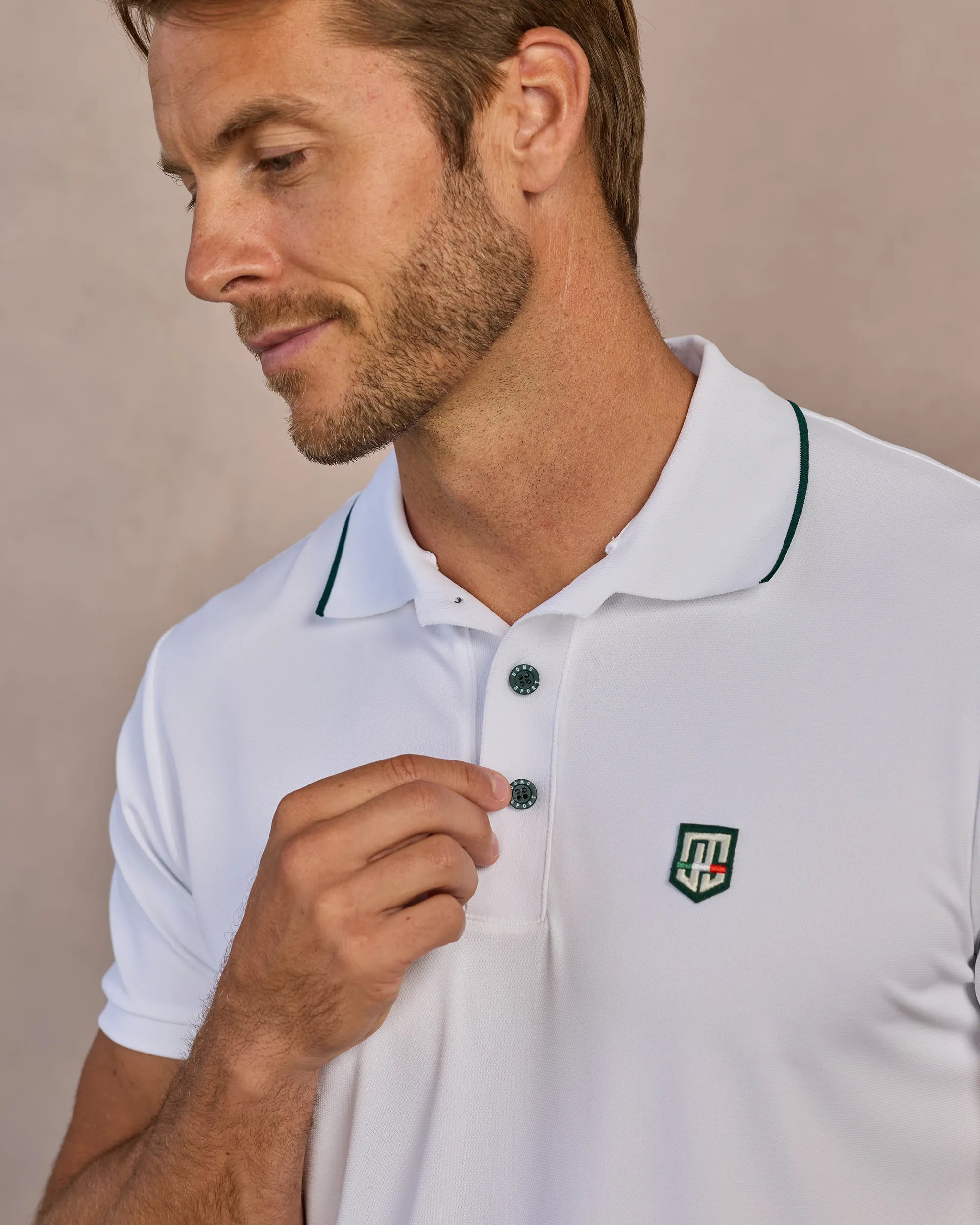 Retro IV Polo - Bianco / Terra