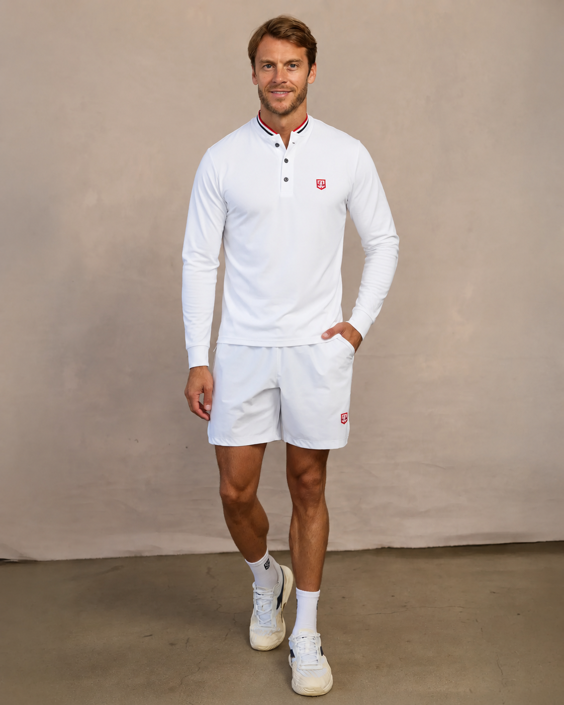 Americana Henley L/S - Bianco
