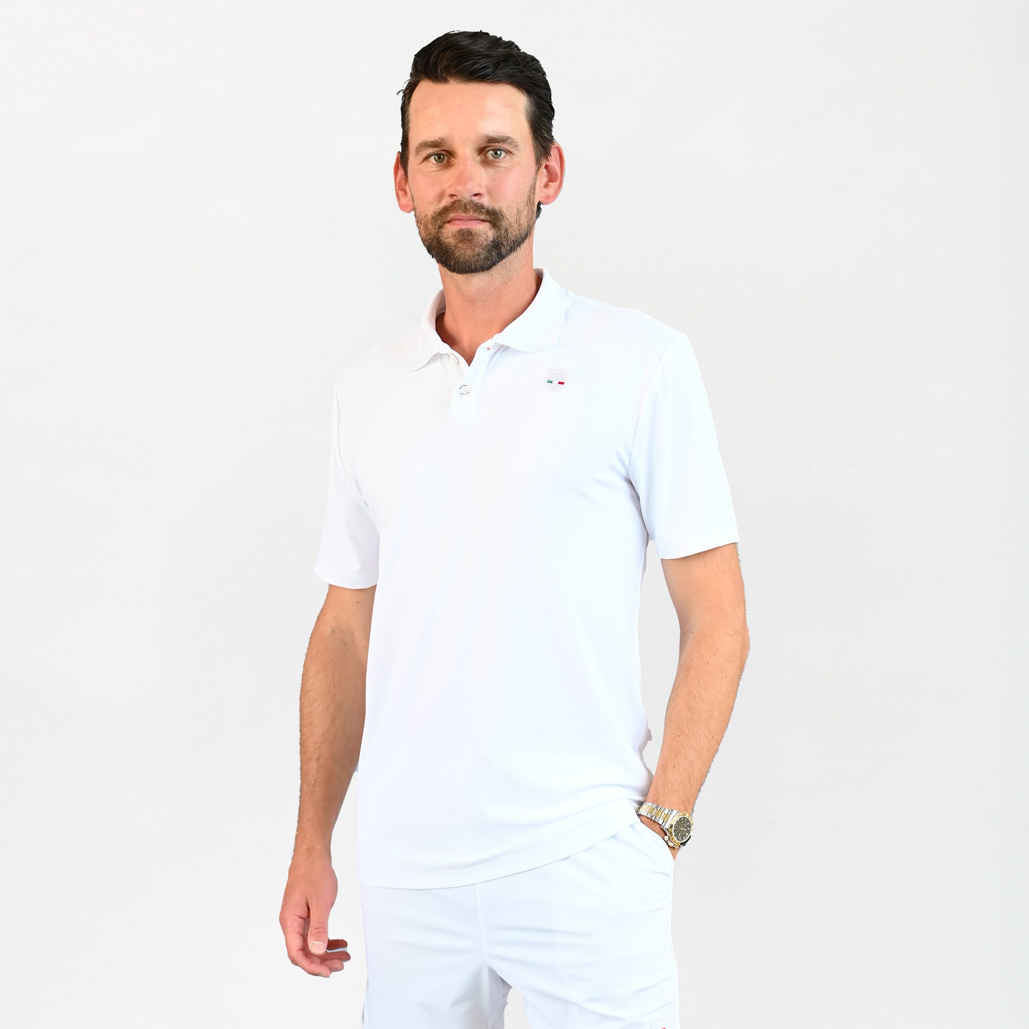 POLO HOMME LACOSTE AIR FRANCE blanc