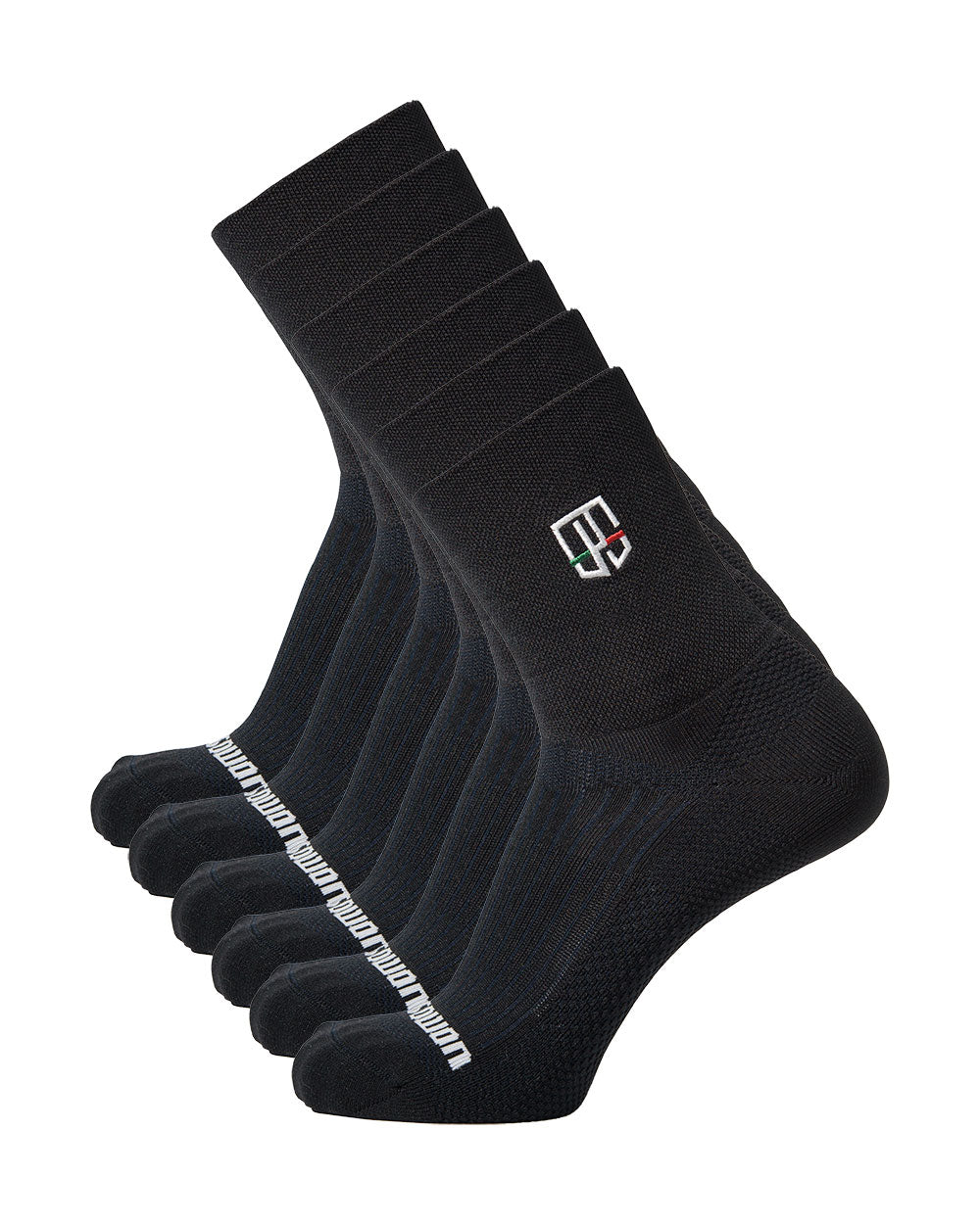 3-Pack Black Microfiber Socks